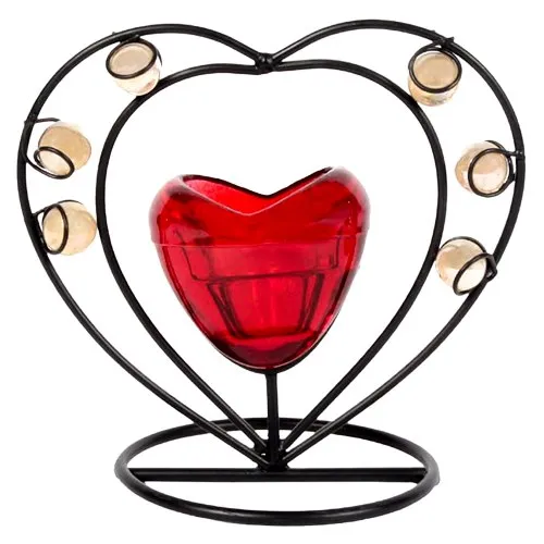 Shop for Red Wrought Iron Candle Stand Gift Shop for Red Wrought Iron Candle Stand Gift