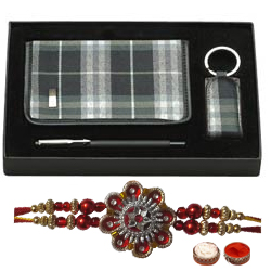 Unique Rakhi Gift pack of Diary , Pen and Key Chain with Free Rakhi, Roli Tilak and Chawal Unique Rakhi Gift pack of Diary , Pen and Key Chain with Free Rakhi, Roli Tilak and Chawal