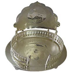 Auspicious Silver Plated Mandir Case Auspicious Silver Plated Mandir Case