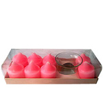 Gift set of 8 Pcs Rose Fragranced Aromatic Candles in Designer Candle Stand Gift set of 8 Pcs Rose Fragranced Aromatic Candles in Designer Candle Stand