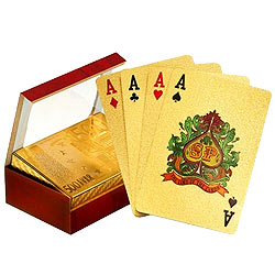 Authentic and Certified Gold Plated Playing Cards Authentic and Certified Gold Plated Playing Cards