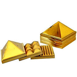 Attractive Lucky Brass Metallic Pyramid Attractive Lucky Brass Metallic Pyramid