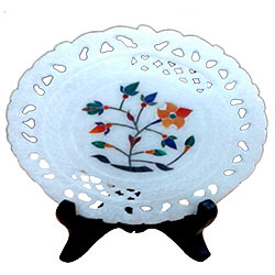 Beautifully carved marbel designer plates with stand to gift your loved ones Beautifully carved marbel designer plates with stand to gift your loved ones
