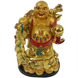 Charming Laughing Buddha with Best Wishes Charming Laughing Buddha with Best Wishes