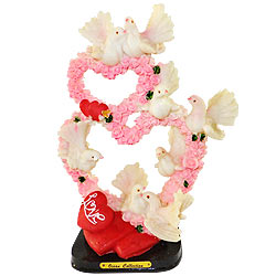 Gorgeous Double Hearts with Love Birds Set Gorgeous Double Hearts with Love Birds Set
