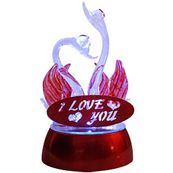 Be My Love LED Lighted Swan Couple Showpiece Be My Love LED Lighted Swan Couple Showpiece