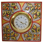 Decorative Square Table Marble and a Clock<br> Decorative Square Table Marble and a Clock<br>