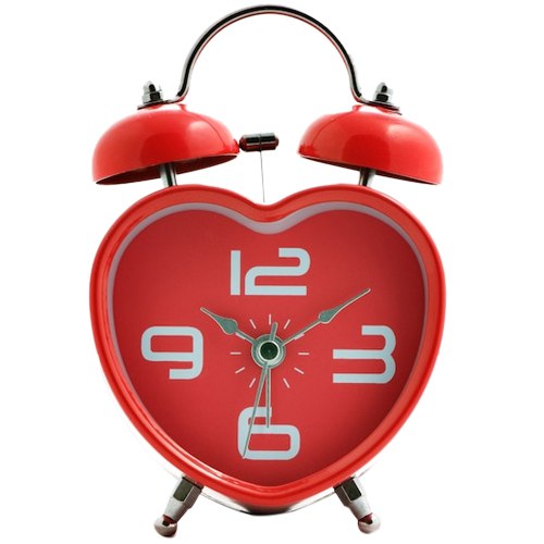 Cute Heart Shaped Red Alarm Clock Cute Heart Shaped Red Alarm Clock