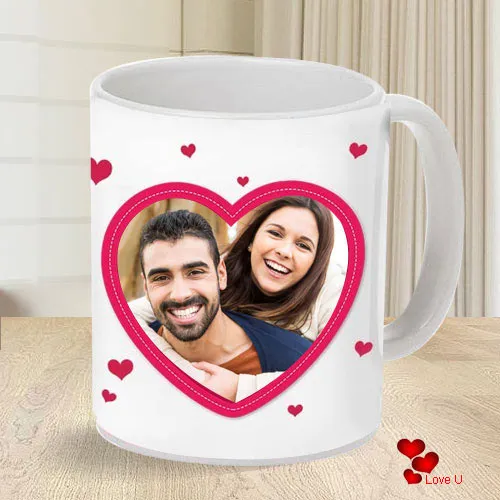 Special Personalized Heart Shape Photo Coffee Mug