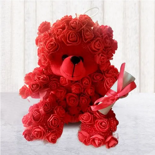 Magnificent Rose Teddy with Personalized Message