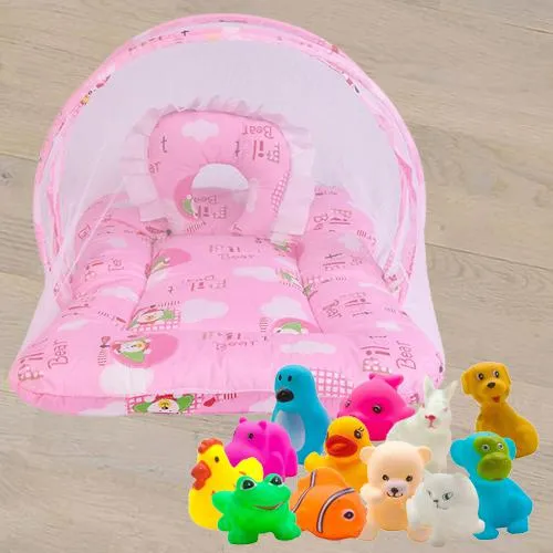 Outstanding Mattress with Mosquito Net N Animal Water Toys<br><br> Outstanding Mattress with Mosquito Net N Animal Water Toys<br><br>