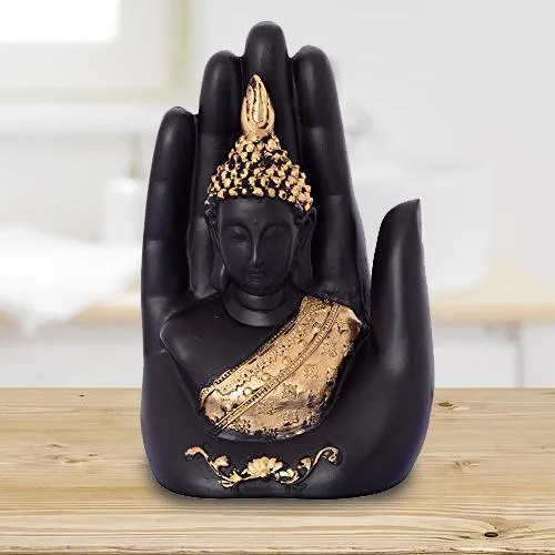 Divine Golden Handcrafted Palm Buddha