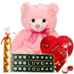 Amazing Best Forever I Love You Chocolates Gift Hamper with free Roli Tilak and Chawal Amazing Best Forever I Love You Chocolates Gift Hamper with free Roli Tilak and Chawal