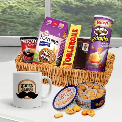 Healthy Treat Gift Basket for Caring Father<br> Healthy Treat Gift Basket for Caring Father<br>