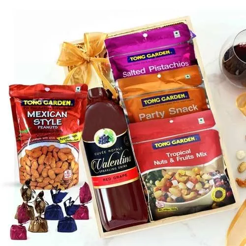 Yummy Mixed Dry Fruits N Grape Drink Gift Hamper