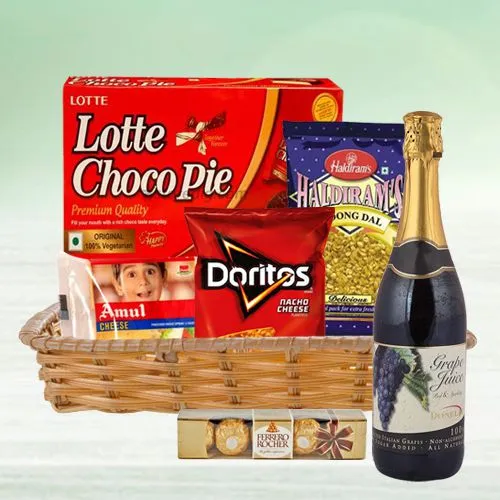 Happy Holiday Basket of Assortments with Fruit Wine