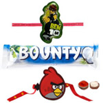 Remarkable Angry Bird Kid Rakhi, Ben10 Kid Rakhi With Bounty Chocolate Remarkable Angry Bird Kid Rakhi, Ben10 Kid Rakhi With Bounty Chocolate