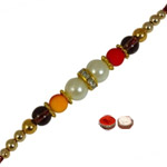 Rocking One Rakhi Designed with Big and Small Beads Rocking One Rakhi Designed with Big and Small Beads