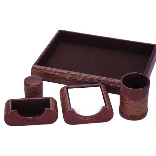 Leather Desktop Accessory Set 2 Leather Desktop Accessory Set 2