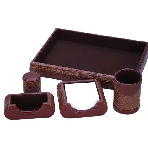 Leather Desktop Accessory Set 2 Leather Desktop Accessory Set 2