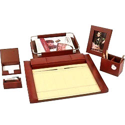 6 pcs Desktop Planner Set in Brown from Leather Talk made of Genuine Leather 6 pcs Desktop Planner Set in Brown from Leather Talk made of Genuine Leather