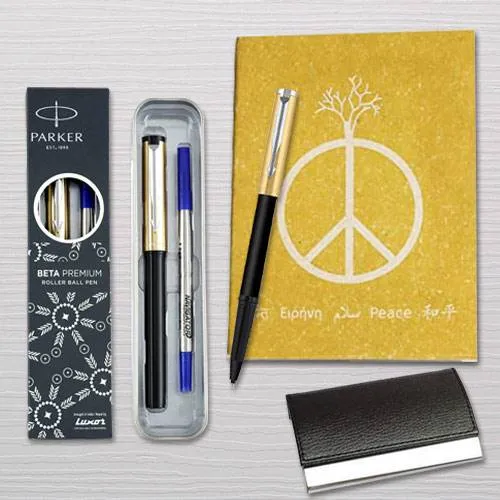 Amazing Parker Pen with Diary Planner and Visiting Card Holder Amazing Parker Pen with Diary Planner and Visiting Card Holder
