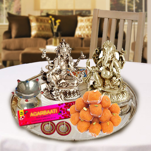 Silver Laxmi Puja Hamper Silver Laxmi Puja Hamper