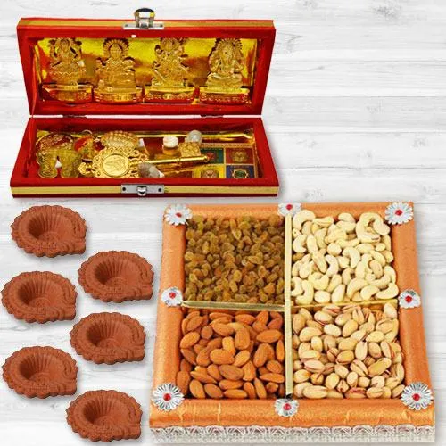 Auspicious Dhan Laxmi N Kuber Bhandari Yantra Combo Gift