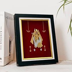 Elegant Photo of Radha Krishna in Gold Plated Frame Elegant Photo of Radha Krishna in Gold Plated Frame