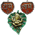 Designer Metallic Subh Labh with Ganesha Wall Hanging Designer Metallic Subh Labh with Ganesha Wall Hanging