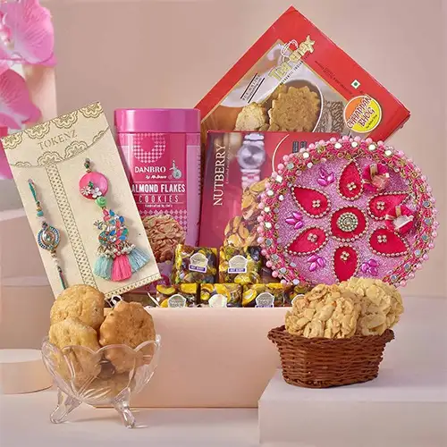 Admirable Bhaiya Bhabhi Rakhi Gourmet Thali Hamper