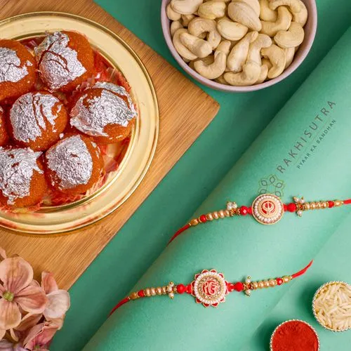 Stylish Punjabi Rakhi N Treats Combo Stylish Punjabi Rakhi N Treats Combo