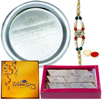 Puja Thali with Celebration Pack and Rakhi Puja Thali with Celebration Pack and Rakhi