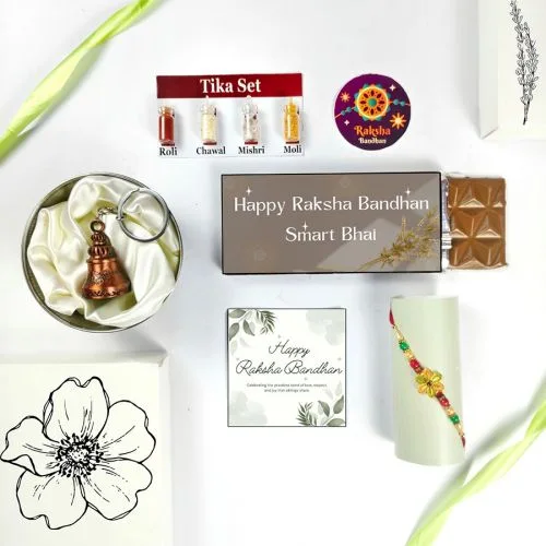 Elegant Smart Bhai Rakhi N Gifts Combo Elegant Smart Bhai Rakhi N Gifts Combo