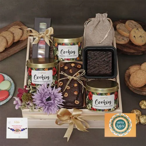 Rakhi Celebration Gourmet Treats Box Rakhi Celebration Gourmet Treats Box