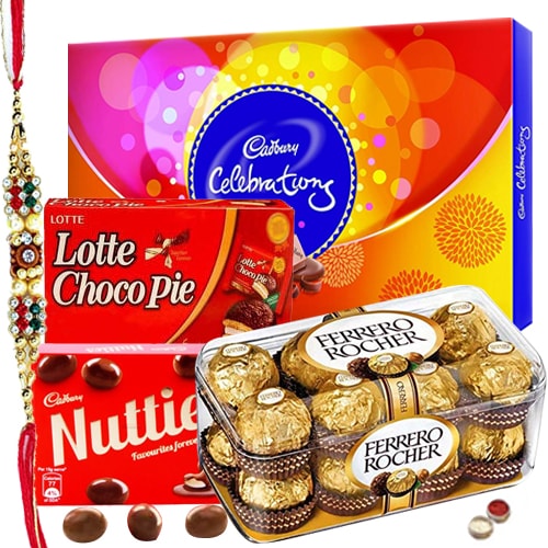 Rakhi Gifts - Chocolate Hamper N Rakhi Rakhi Gifts - Chocolate Hamper N Rakhi