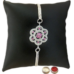 Mesmerizing Rhodium Plated Rakhi Mesmerizing Rhodium Plated Rakhi