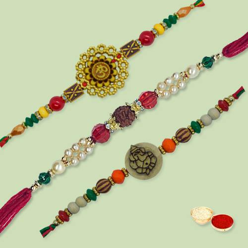 Breathtaking Ethnic Rakhi Thread with Love Breathtaking Ethnic Rakhi Thread with Love