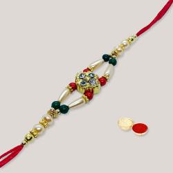 Classic Beaded Rakhi with Alluring Affection Classic Beaded Rakhi with Alluring Affection