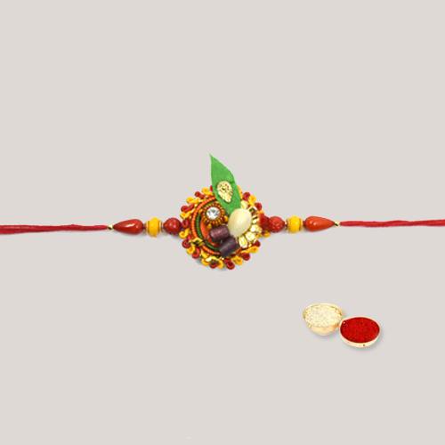Scintillating Bond of Love with Beaded Thread Rakhi Scintillating Bond of Love with Beaded Thread Rakhi
