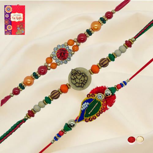 Designer Rakhi Set 4 Pcs Designer Rakhi Set 4 Pcs