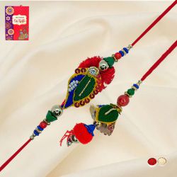 Fabulous Pyar Ka Bandhan Rakhi Lumba Set with Message Card N Roli Tika N Chawal Fabulous Pyar Ka Bandhan Rakhi Lumba Set with Message Card N Roli Tika N Chawal