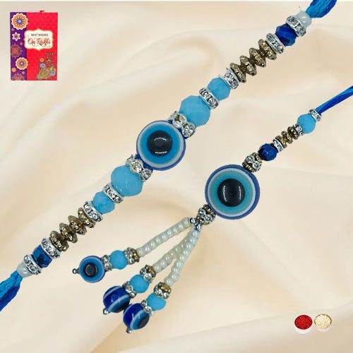 Feng Sui Patterned Evil’s Eye Rakhi Set for Bhaiya & Bhabhi
Feng Sui Patterned Evil’s Eye Rakhi Set for Bhaiya & Bhabhi