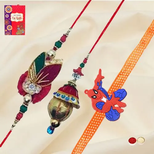 Alluring Family Rakhi Set Alluring Family Rakhi Set