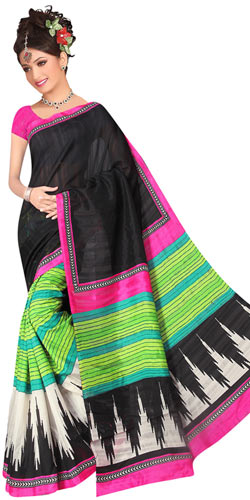 Enticing Multi Coloured Royal Printed Saree in Art Silk Fabric Enticing Multi Coloured Royal Printed Saree in Art Silk Fabric