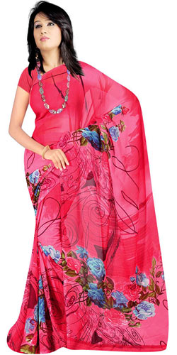 Trendsetting Georgette Fabric Printed Saree from Suredeal Trendsetting Georgette Fabric Printed Saree from Suredeal