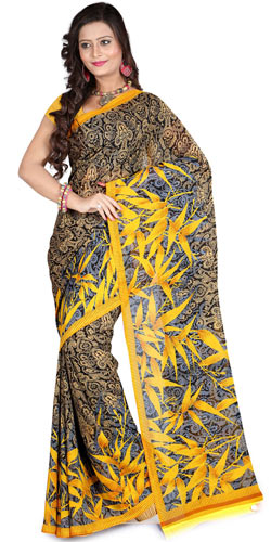 Ornate Pomp Faux Georgette Saree Ornate Pomp Faux Georgette Saree