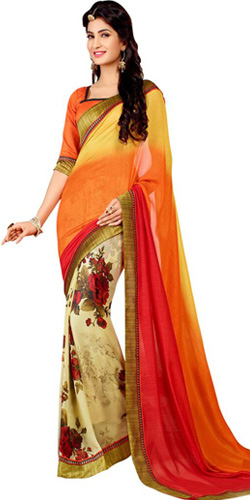 Cool and Cozy Georgette Printed Saree Cool and Cozy Georgette Printed Saree