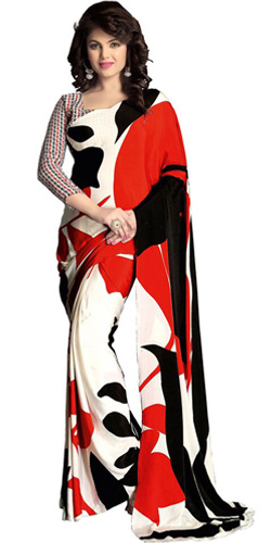 Fascinating Italian Crepe Saree Fascinating Italian Crepe Saree