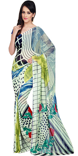 Smashing Dani Georgette Saree Smashing Dani Georgette Saree